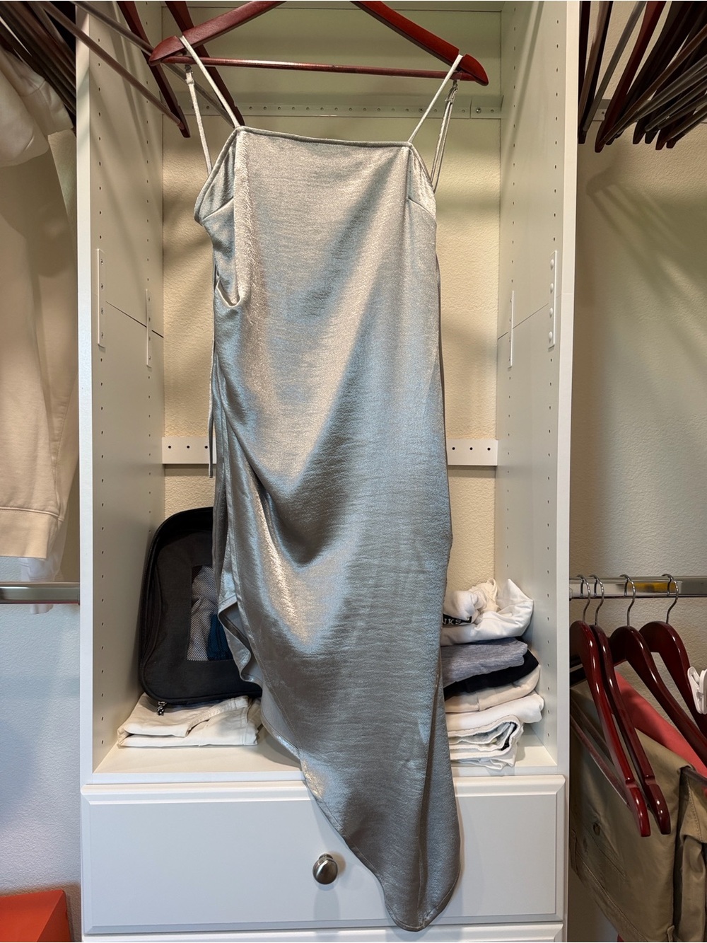 H:ours Junnie Mini Dress in Silver Smoke - Picture 6 of 7